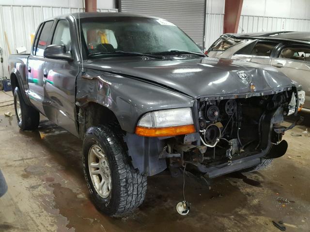 1D7HG48N14S719828 - 2004 DODGE DAKOTA QUA GRAY photo 1