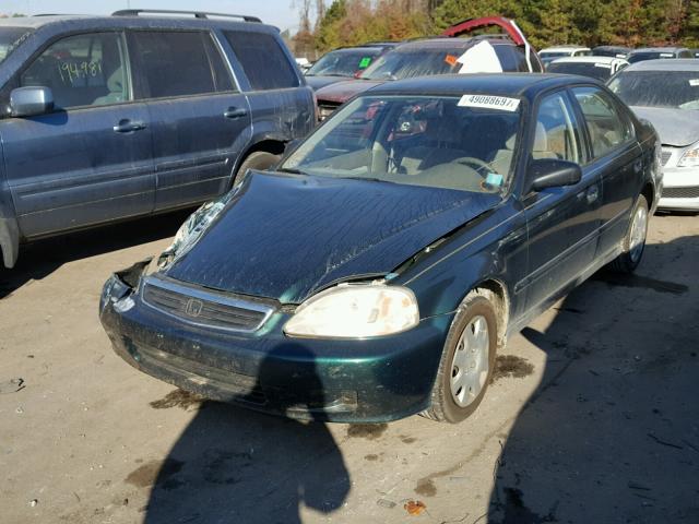 2HGEJ6613XH594581 - 1999 HONDA CIVIC BASE GREEN photo 2