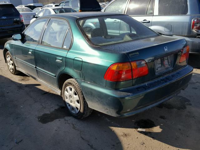 2HGEJ6613XH594581 - 1999 HONDA CIVIC BASE GREEN photo 3