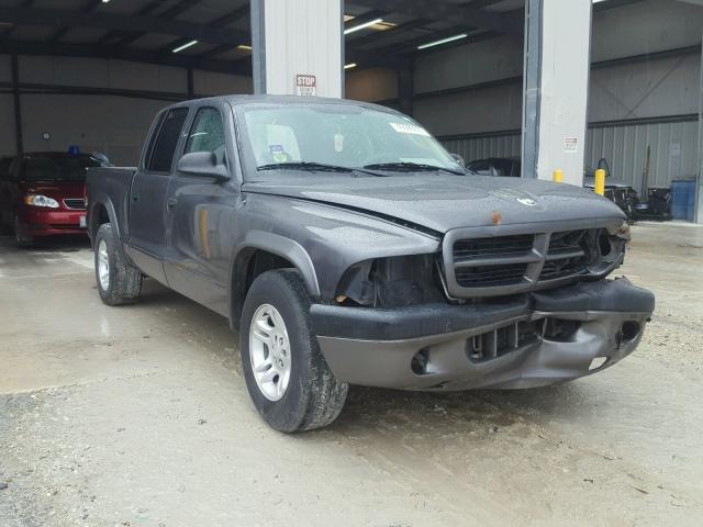 1D7HL38K14S659321 - 2004 DODGE DAKOTA QUA GRAY photo 1