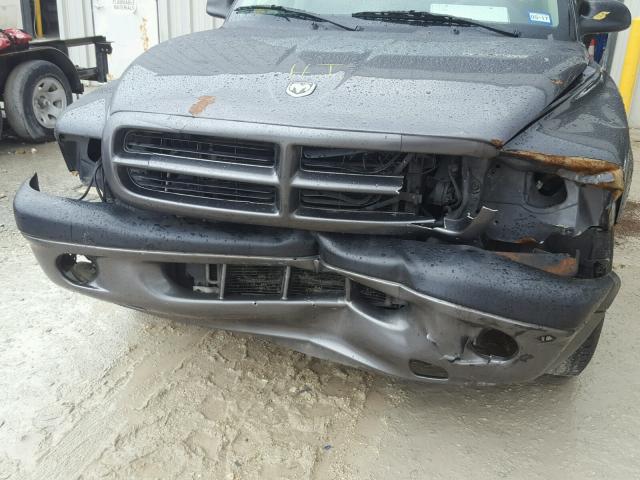 1D7HL38K14S659321 - 2004 DODGE DAKOTA QUA GRAY photo 9