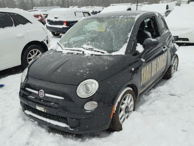 3C3CFFARXDT570550 - 2013 FIAT 500 POP BLACK photo 2