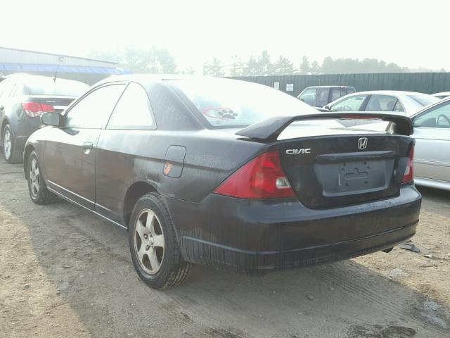 1HGEM22962L045030 - 2002 HONDA CIVIC EX BLACK photo 3