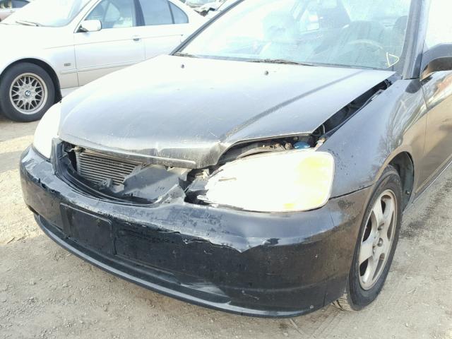 1HGEM22962L045030 - 2002 HONDA CIVIC EX BLACK photo 9