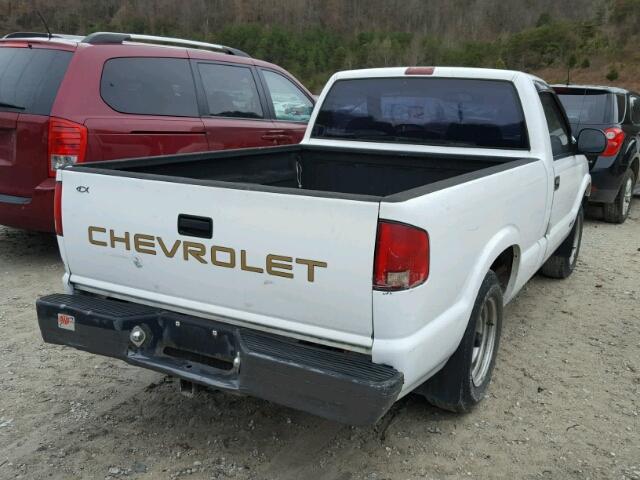 1GCCS1444SK170217 - 1995 CHEVROLET S TRUCK S1 WHITE photo 4