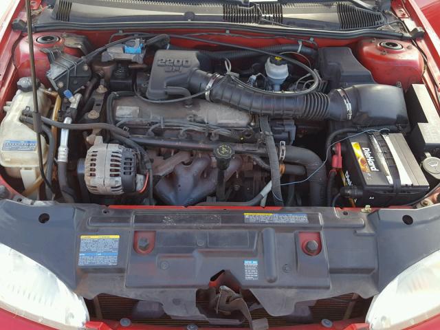 1G1JF524627459505 - 2002 CHEVROLET CAVALIER L RED photo 7