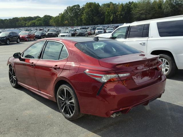 4T1BZ1HK2JU500760 - 2018 TOYOTA CAMRY XSE BURGUNDY photo 3