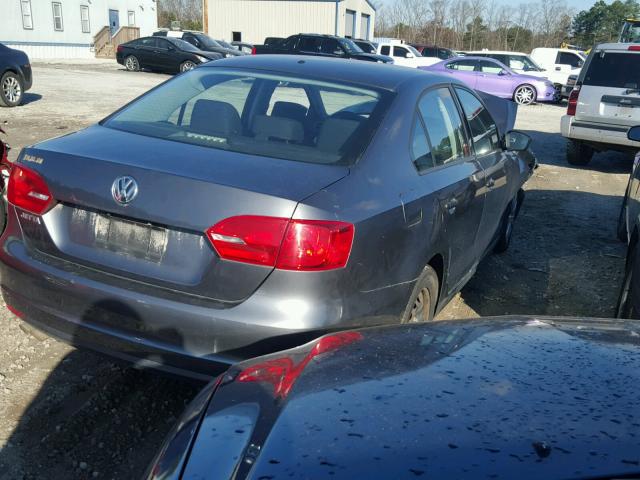 3VW2K7AJ8CM402303 - 2012 VOLKSWAGEN JETTA BASE SILVER photo 4