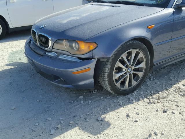 WBABW53404PL40715 - 2004 BMW 330 CI BLUE photo 9