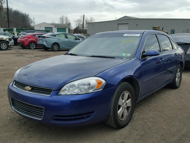 2G1WT58K879305436 - 2007 CHEVROLET IMPALA LT BLUE photo 2