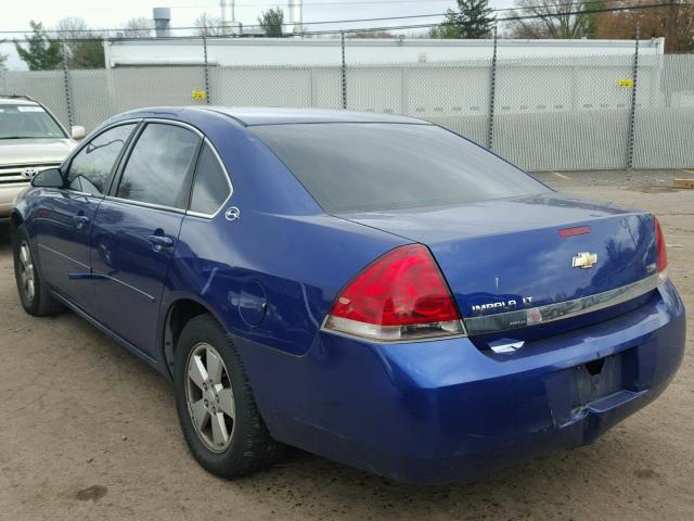 2G1WT58K879305436 - 2007 CHEVROLET IMPALA LT BLUE photo 3