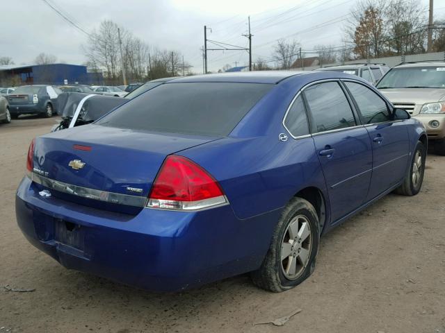 2G1WT58K879305436 - 2007 CHEVROLET IMPALA LT BLUE photo 4