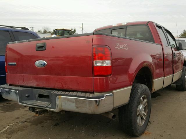 1FTPX14557NA15936 - 2007 FORD F150 RED photo 4