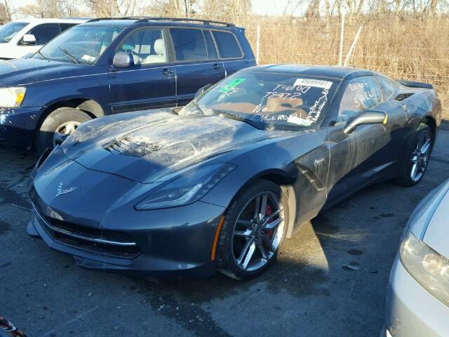 1G1YM2D73E5100719 - 2014 CHEVROLET CORVETTE S GRAY photo 2