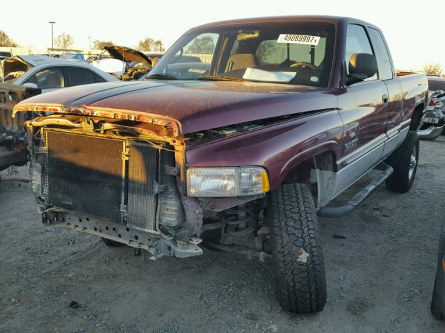 3B7KF23601G811345 - 2001 DODGE RAM 2500 MAROON photo 2