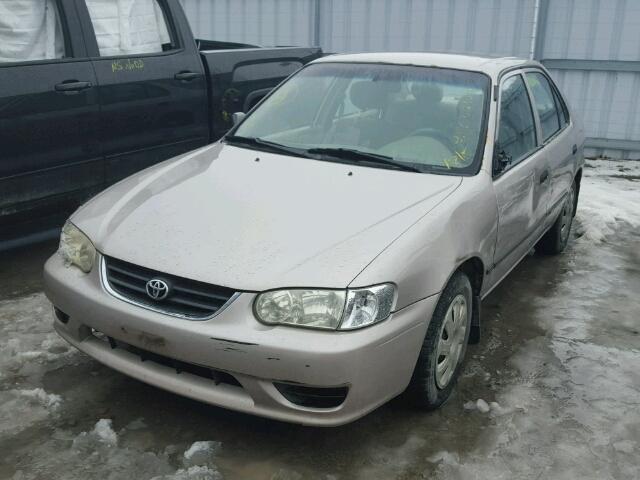 2T1BR12E61C847058 - 2001 TOYOTA COROLLA CE BEIGE photo 2