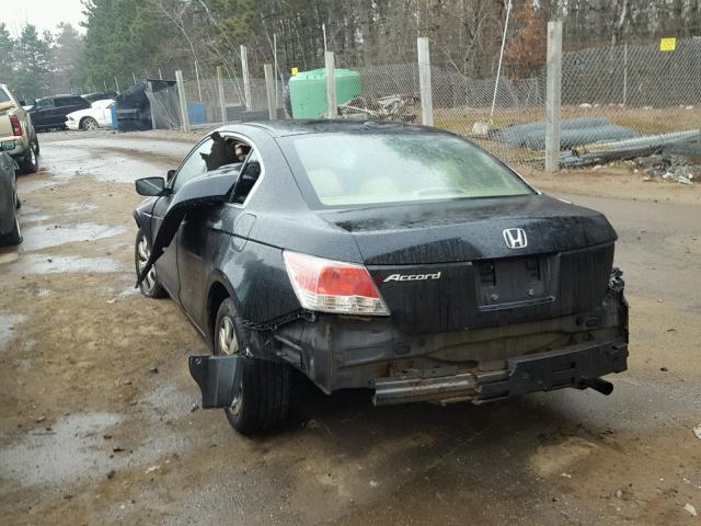 1HGCP26858A034198 - 2008 HONDA ACCORD EXL BLACK photo 3