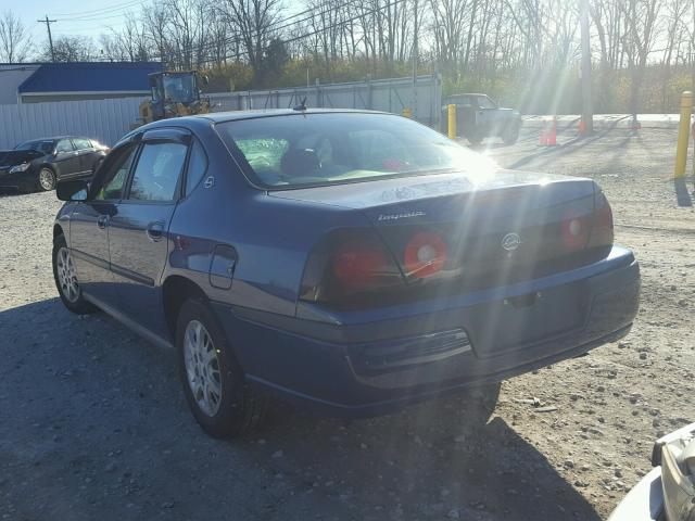 2G1WF52E959146207 - 2005 CHEVROLET IMPALA BLUE photo 3