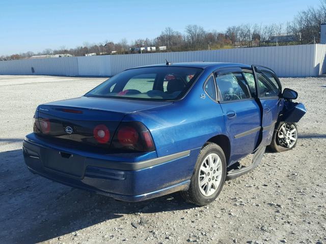 2G1WF52E959146207 - 2005 CHEVROLET IMPALA BLUE photo 4