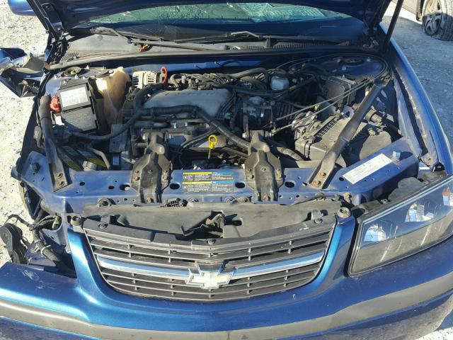 2G1WF52E959146207 - 2005 CHEVROLET IMPALA BLUE photo 7