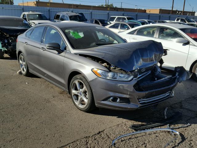 1FA6P0H78E5379790 - 2014 FORD FUSION SE GRAY photo 1