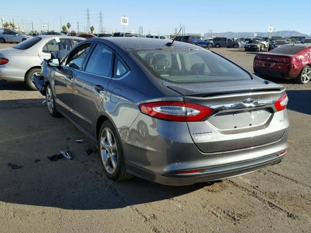 1FA6P0H78E5379790 - 2014 FORD FUSION SE GRAY photo 3