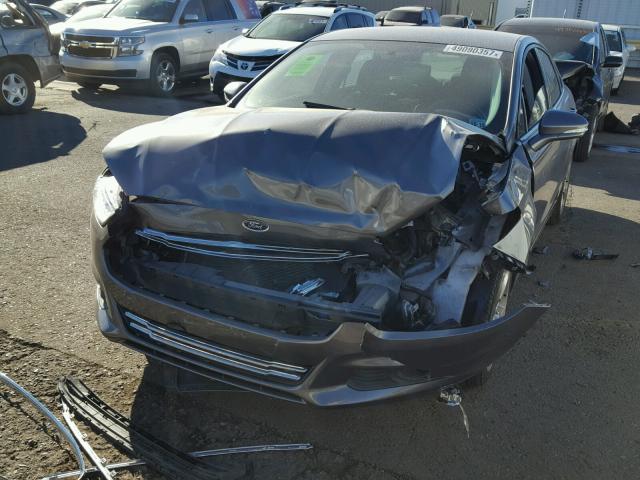 1FA6P0H78E5379790 - 2014 FORD FUSION SE GRAY photo 9