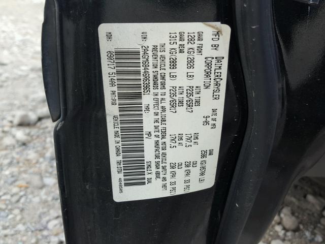 2A4GM68446R639651 - 2006 CHRYSLER PACIFICA T BLACK photo 10