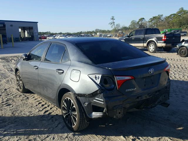 2T1BURHE5EC110590 - 2014 TOYOTA COROLLA L GRAY photo 3