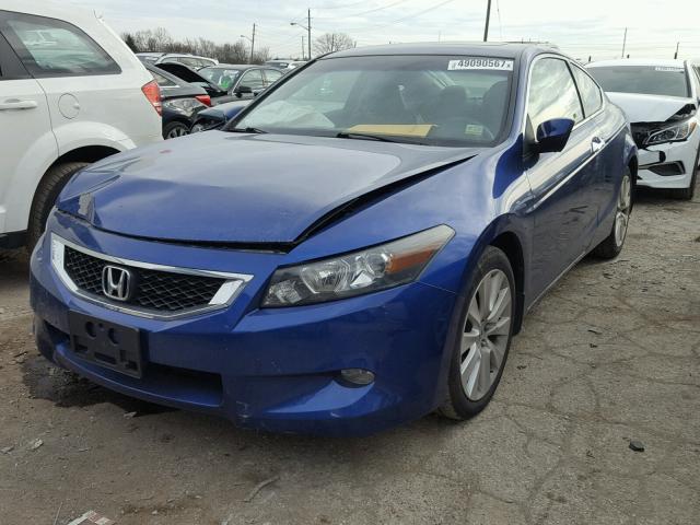 1HGCS22818A009741 - 2008 HONDA ACCORD EXL BLUE photo 2