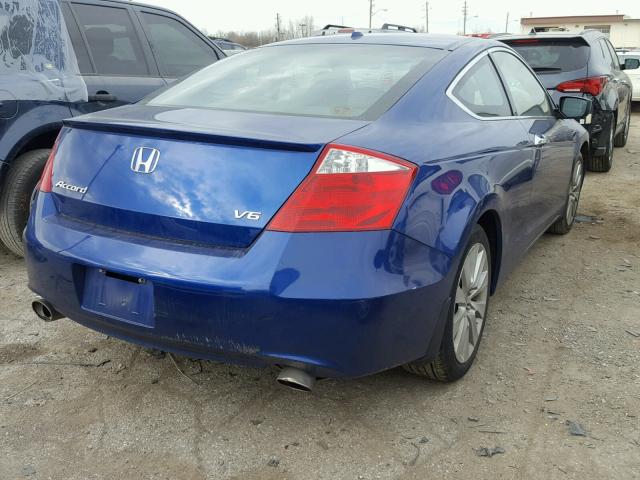 1HGCS22818A009741 - 2008 HONDA ACCORD EXL BLUE photo 4