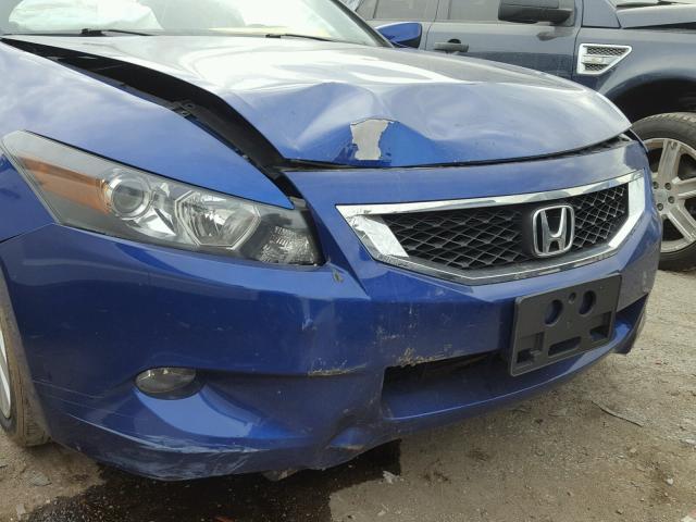 1HGCS22818A009741 - 2008 HONDA ACCORD EXL BLUE photo 9