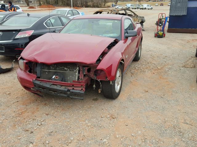 1ZVHT80N195113604 - 2009 FORD MUSTANG RED photo 2