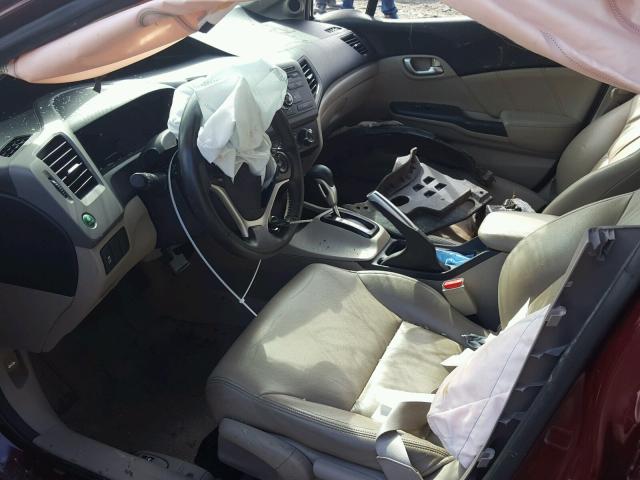 2HGFB2F95CH536742 - 2012 HONDA CIVIC EXL 勃艮第红 照片 5