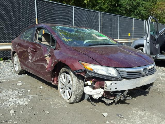 2HGFB2F95CH536742 - 2012 HONDA CIVIC EXL 勃艮第红 照片 9