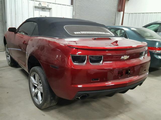 2G1FK3DJ4B9185244 - 2011 CHEVROLET CAMARO 2SS RED photo 3