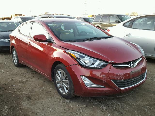 5NPDH4AE6EH537493 - 2014 HYUNDAI ELANTRA SE RED photo 1