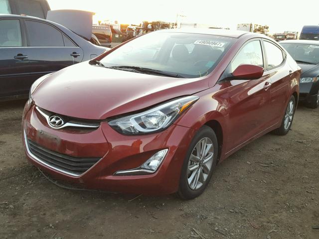 5NPDH4AE6EH537493 - 2014 HYUNDAI ELANTRA SE RED photo 2