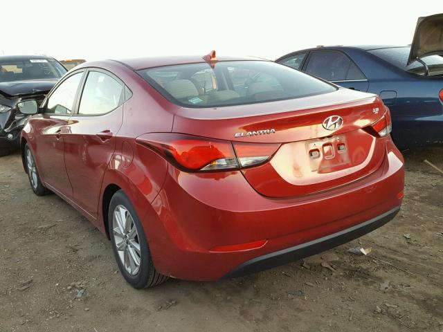 5NPDH4AE6EH537493 - 2014 HYUNDAI ELANTRA SE RED photo 3