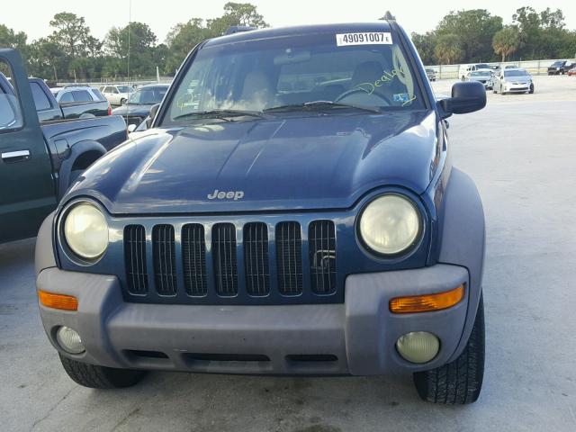 1J4GL48K42W115987 - 2002 JEEP LIBERTY SP BLUE photo 9