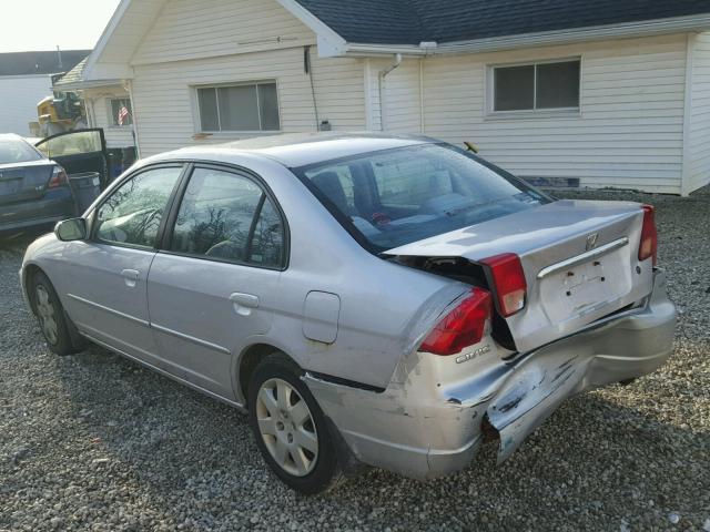 1HGES26741L054757 - 2001 HONDA CIVIC EX SILVER photo 3