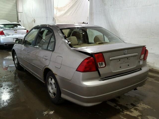 JHMES95644S017359 - 2004 HONDA CIVIC HYBR GRAY photo 3