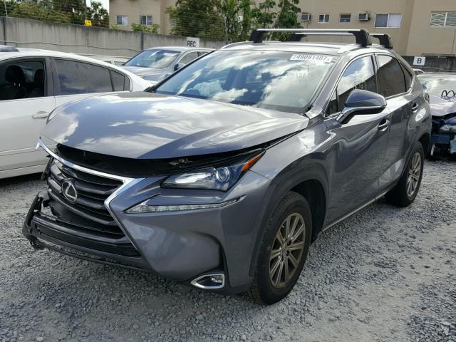 JTJYARBZ8G2038443 - 2016 LEXUS NX 200T GRAY photo 2