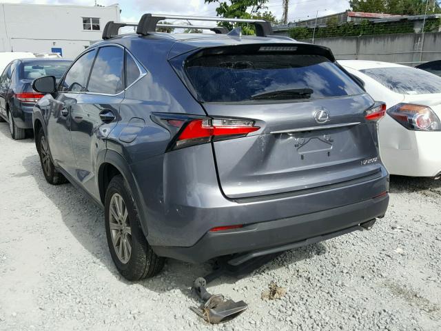 JTJYARBZ8G2038443 - 2016 LEXUS NX 200T GRAY photo 3