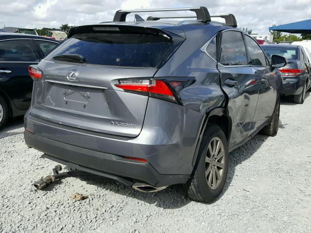 JTJYARBZ8G2038443 - 2016 LEXUS NX 200T GRAY photo 4