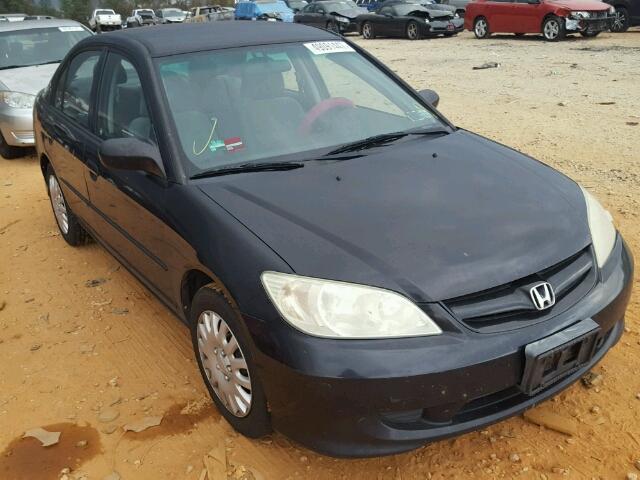 2HGES16544H601312 - 2004 HONDA CIVIC LX BLACK photo 1