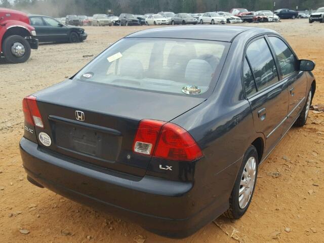 2HGES16544H601312 - 2004 HONDA CIVIC LX BLACK photo 4