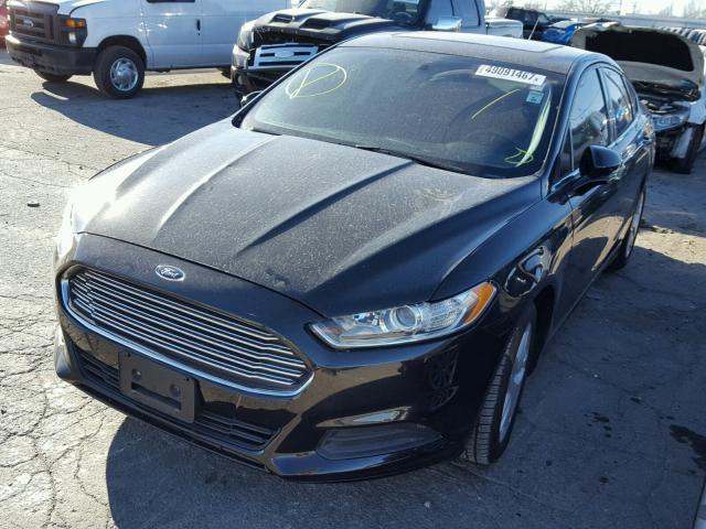 1FA6P0HD5E5390185 - 2014 FORD FUSION SE BLACK photo 2