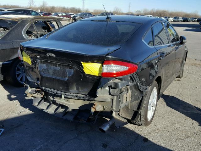 1FA6P0HD5E5390185 - 2014 FORD FUSION SE BLACK photo 4