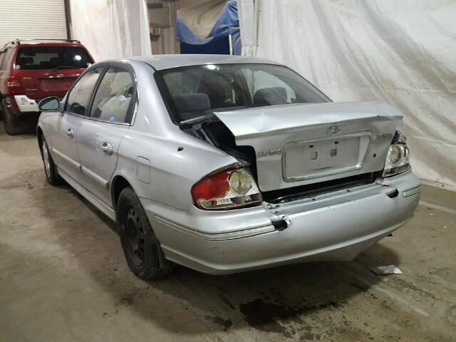 KMHWF25S22A659012 - 2002 HYUNDAI SONATA GL SILVER photo 3